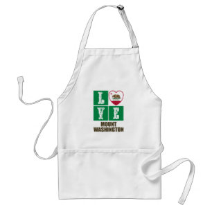 California State Flag Heart Love Mount Washington Standard Apron