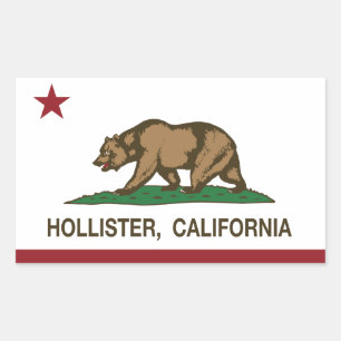 California State Flag Hollister Rectangular Sticker
