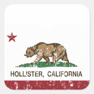 California State Flag Hollister Square Sticker