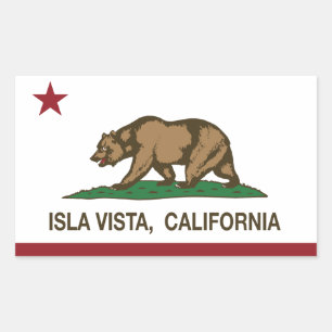 California State Flag Isla Vista Rectangular Sticker