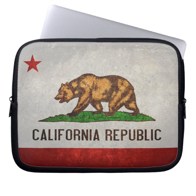 California State Flag Laptop Sleeve (Front)