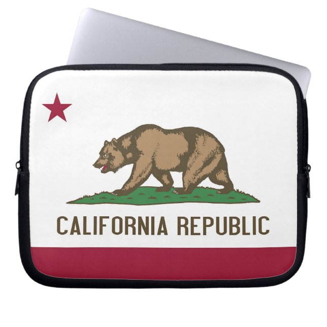 California State Flag Laptop Sleeve (Front)