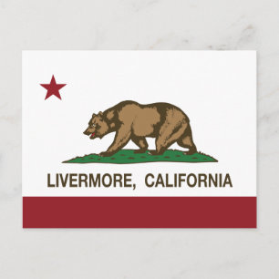 California State Flag Livermore Postcard