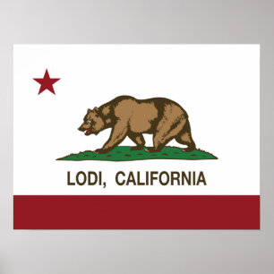 California State Flag Lodi Poster