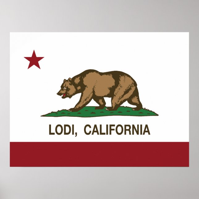 California State Flag Lodi Poster (Front)