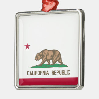 California State Flag Metal Tree Decoration