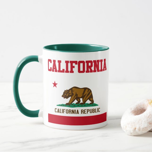 California State Flag Mug (With Donut)