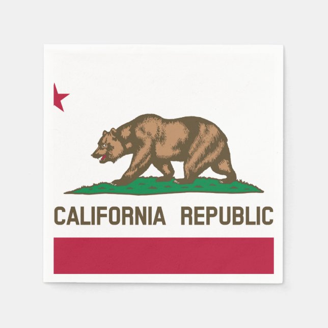 California State Flag Napkin (Front)