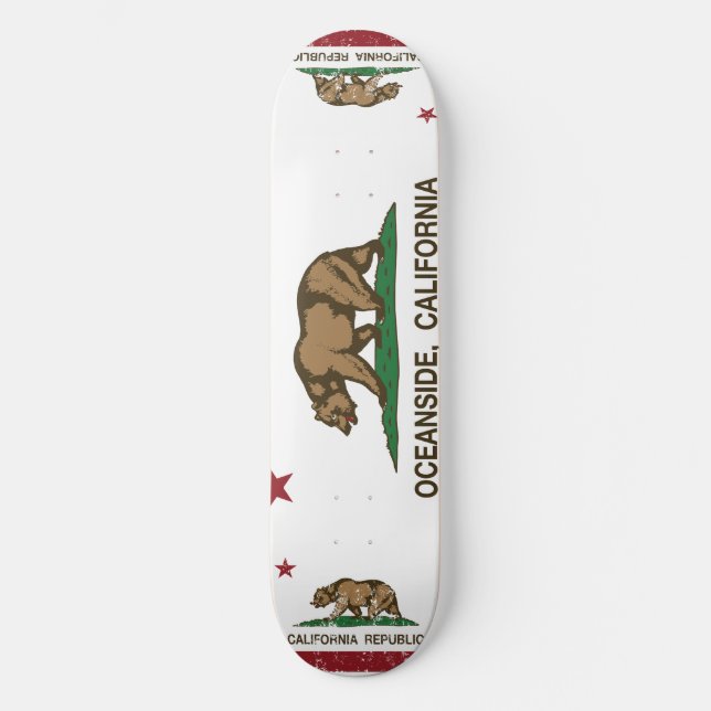 California State Flag Oceanside Skateboard (Front)
