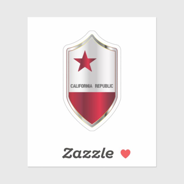 California State Flag On A Crusader Style Shield.p (Sheet)