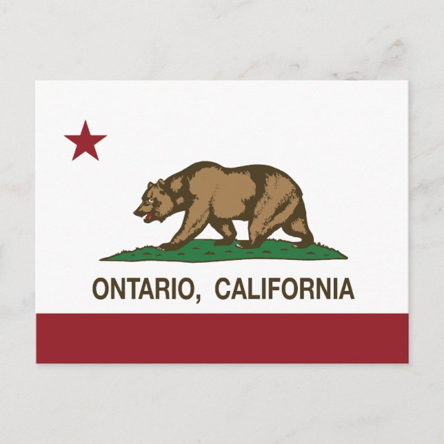 California State Flag Ontario Postcard (Front)