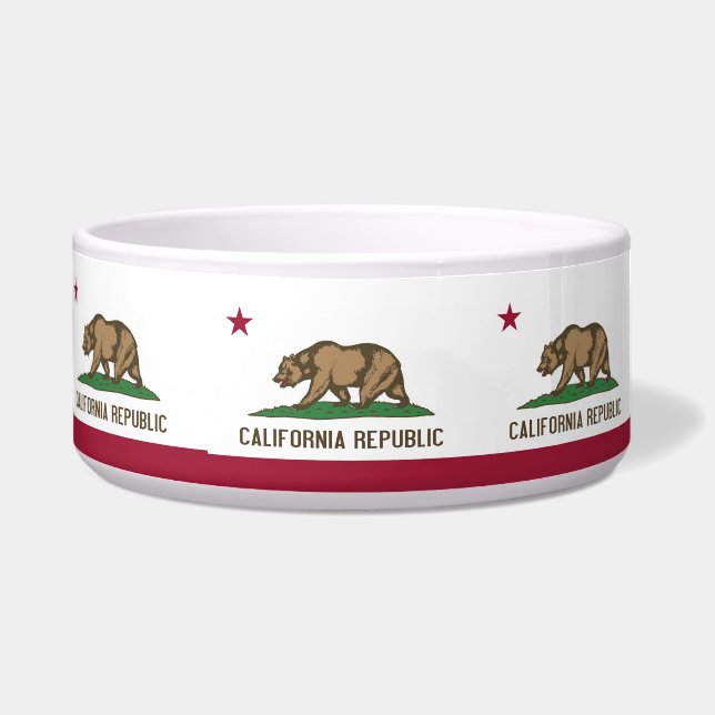 California State Flag Pet Bowl (Left)