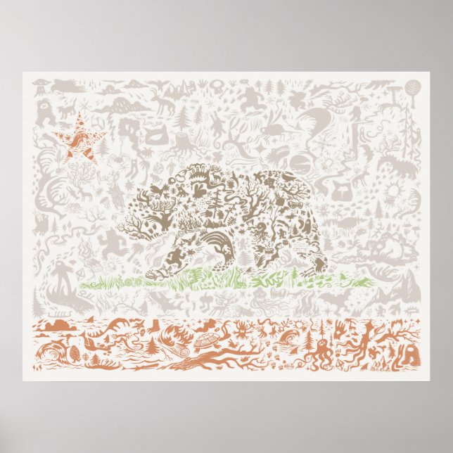 California State Flag Poster (Front)