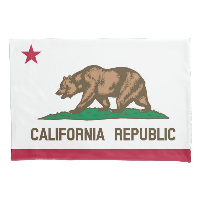 California State Flag Print Patriotc Pillowcase (Front)