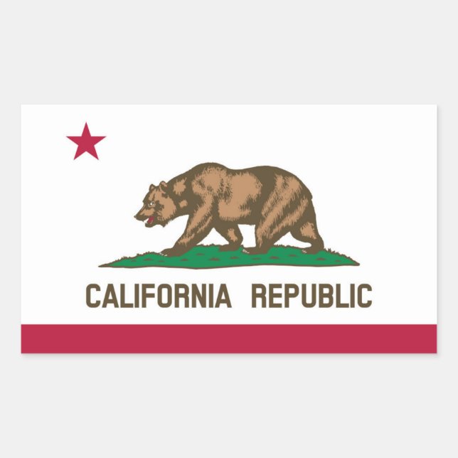 California State flag Rectangular Sticker (Front)