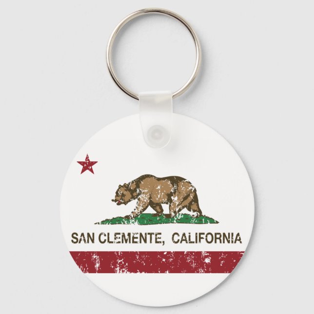 California State Flag San Clemente Key Ring (Front)