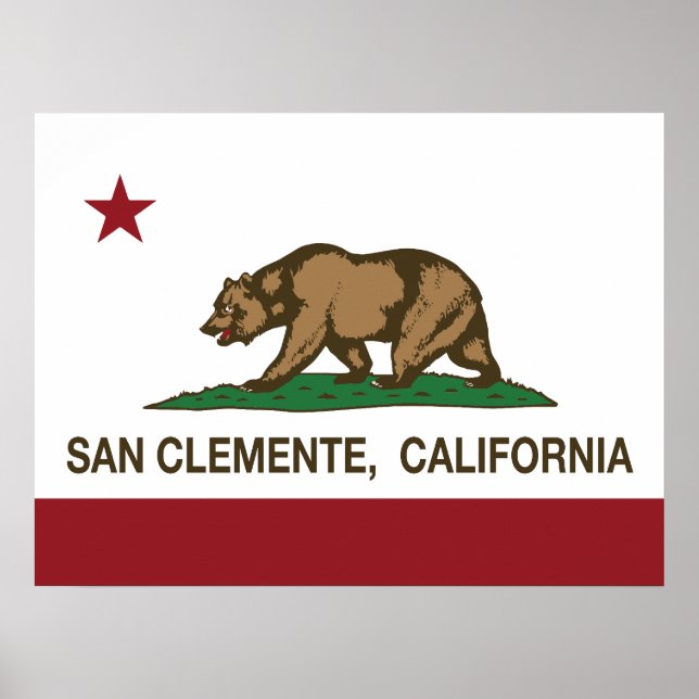 California State Flag San Clemente Poster (Front)