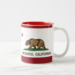California State Flag San Mateo Two-Tone Coffee Mug