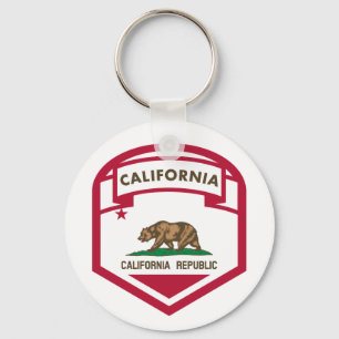 California State flag shield Key Ring