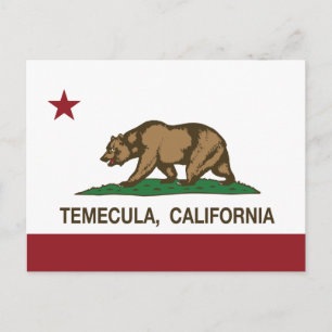 California State Flag Temecula Postcard