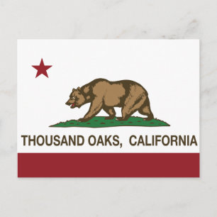 California State Flag Thousand Oaks Postcard