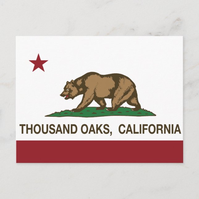 California State Flag Thousand Oaks Postcard (Front)