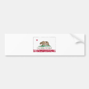 California State Flag Vintage Bumper Sticker