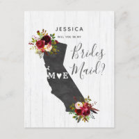 California State Floral Will You Be My Bridesmaid
