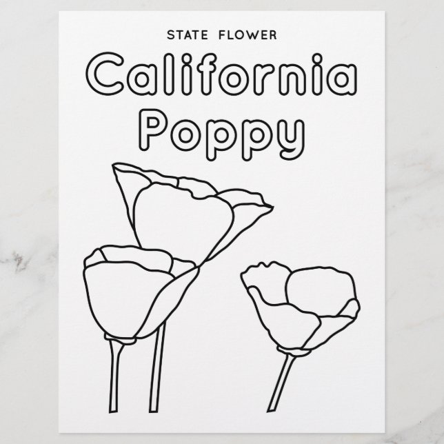 california state flower poppy flyer (Front)