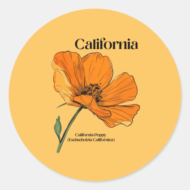 California State Flower Sticker (Front)