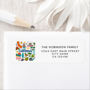 California State Icons Personalised Return Address