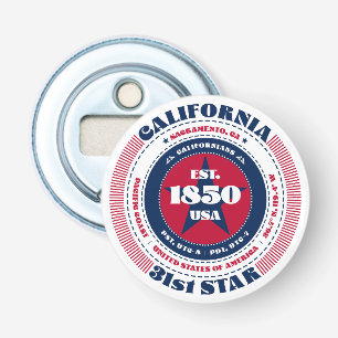 California State Information Circle Bottle Opener