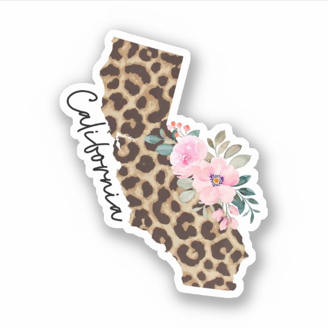 California State Leopard Print With Flowers (Front)