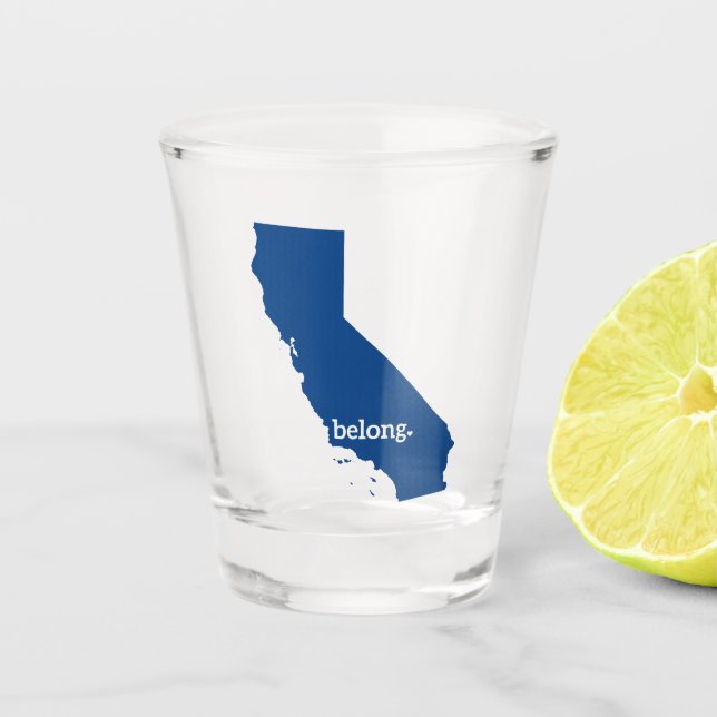 California State Map Belong Shot Glass (Front)