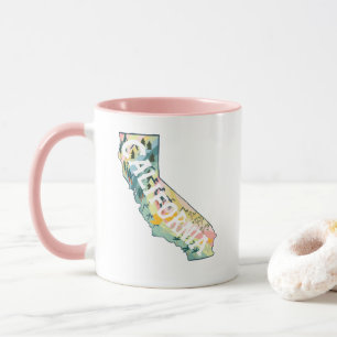 California State Map Illustration Mug