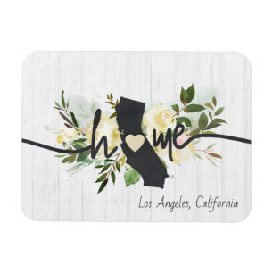 California State Personalised Home City Rustic Magnet