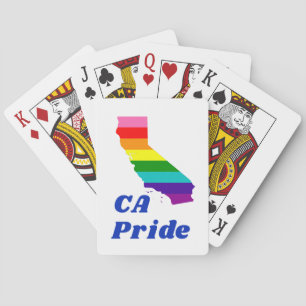 California State Pride Gay Pride Flag Stripe Playing Cards