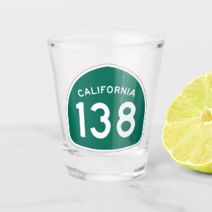 California State Route 138 Shot Glass