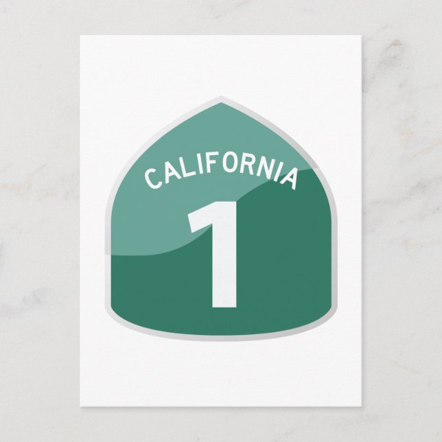 California State Route 1 Pacific Coast Highway Postcard (Front)