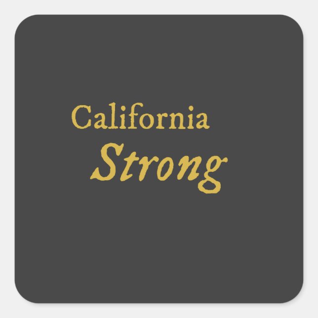 California Strong Square Sticker (Front)