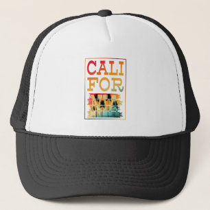 CALIFORNIA SUMMER BEACH  TRUCKER HAT
