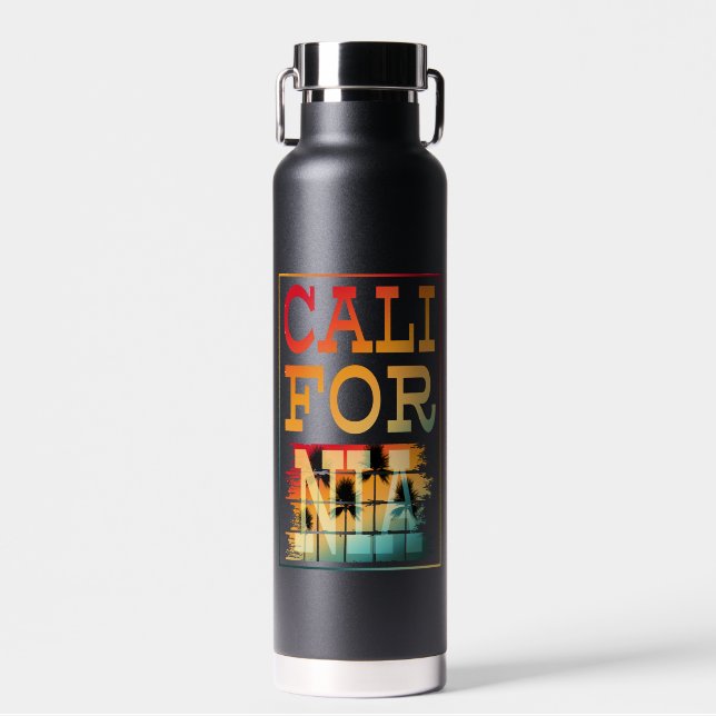 CALIFORNIA SUMMER BEACH  WATER BOTTLE (Front)
