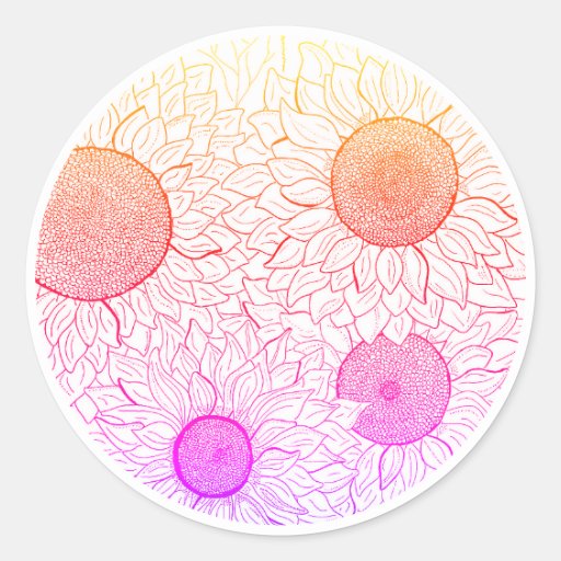 Image of California Sun Classic Round Sticker