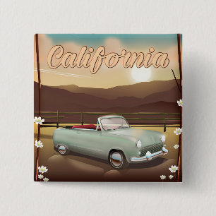 California Sunset 15 Cm Square Badge