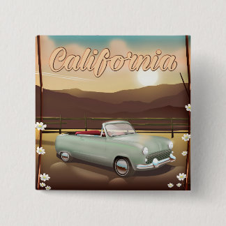 California Sunset 15 Cm Square Badge