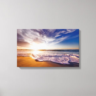 California Sunset Beach Canvas Print