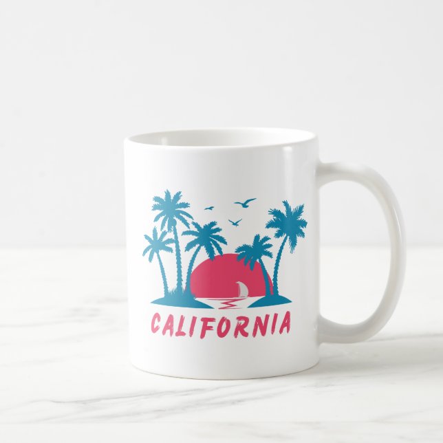 California Sunset Beach  Coffee Mug (Right)