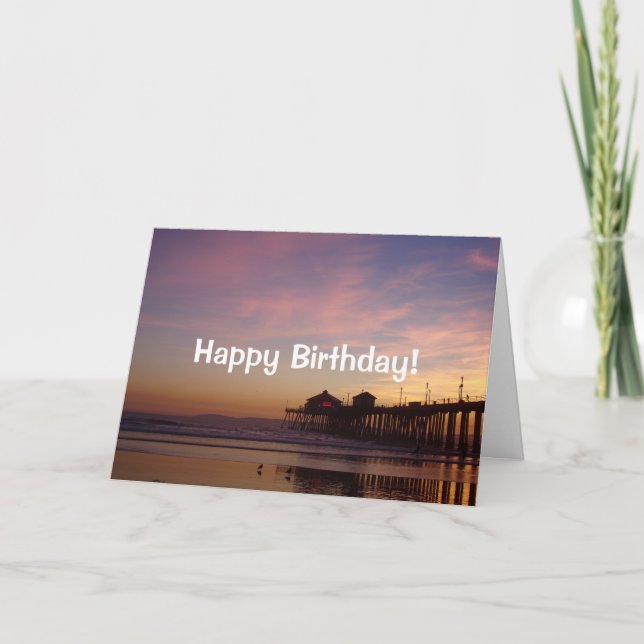 California Sunset Birthday Card (Front)