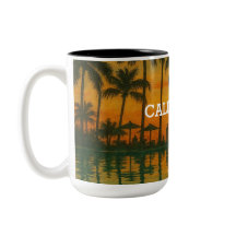 California Sunset Mug – Tropical Beach Vibes with