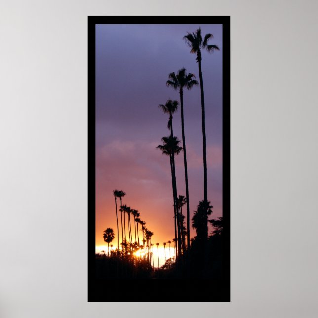 California Sunset Palms Poster / Customise This! (Front)